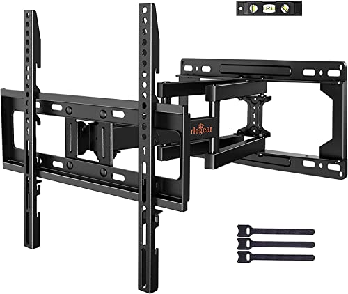 Full Motion TV Wall Mount Bracket Swivel Articulating Extension Tilt Arms for 26-65 inch LED LCD OLED 4K Flat Curved TV Max VESA 400x400mm up to 100lbs by