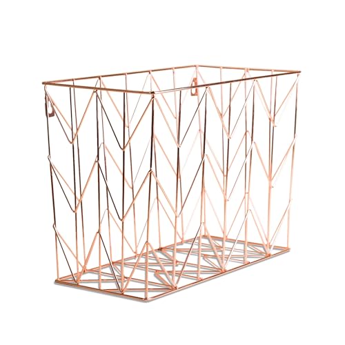 Hanging File Desk Organizer in Rose Gold