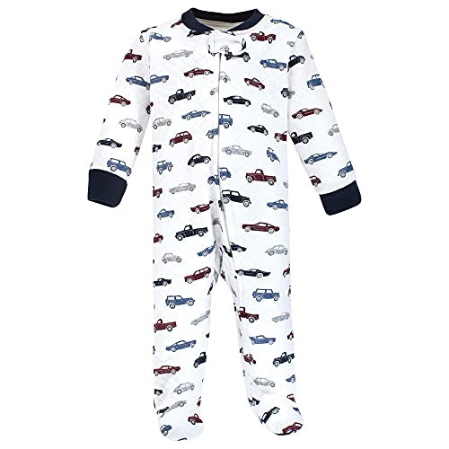 Uni   Premium Quilted Zipper Sleep and Play, Cars, 0-3 Months