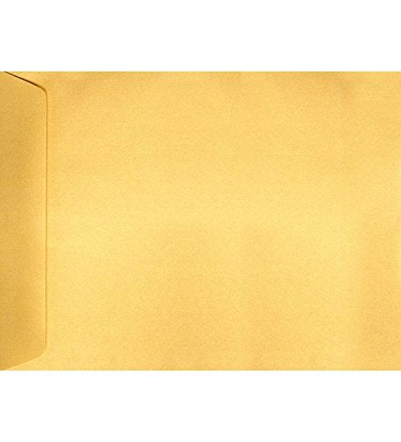 Gold Metallic 9x12 Open End Envelopes, 50 Pack