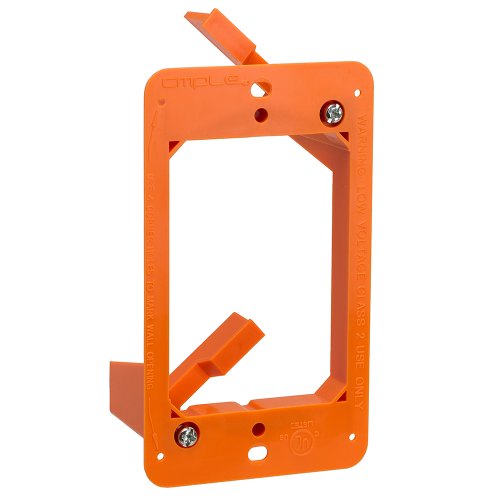 '- Low Voltage Mounting Bracket 1 Gang Multipurpose Drywall Mounting Wall Plate Bracket - Single Gang