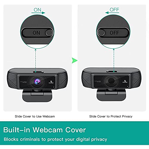 N680 1080P Business Webcam with Microphone, Software and Privacy Cover, AutoFocus, Streaming USB Web Camera, for Online Class, Zoom Meeting Skype Facetime Teams, PC Mac Laptop Desktop