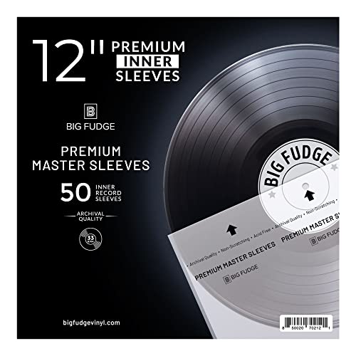 Premium Master Vinyl Record Sleeves - 50x Record Inner Vinyl Sleeves for 12" Vinyl Record Storage - Clear 3-Layer LP Sleeves with Anti-Static Rice Paper - Acid Free, Archival Album Sleeves