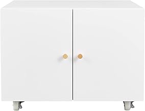 Mobile Steel Printer Stand with Storage and Doors