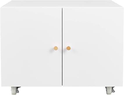 Mobile Steel Printer Stand with Storage and Doors
