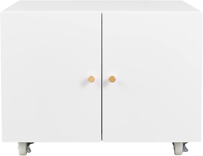 Mobile Steel Printer Stand with Storage and Doors
