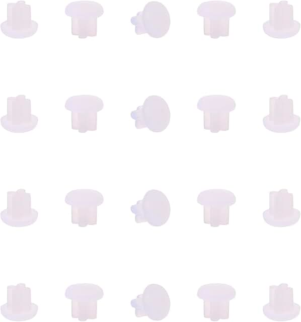 20 Clear Rubber Dust Plugs for Headphones and Devices
