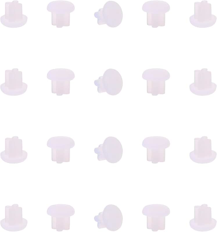 20 Clear Rubber Dust Plugs for Headphones and Devices