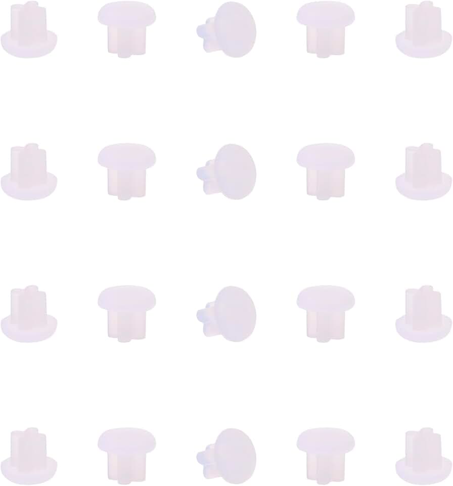 20 Clear Rubber Dust Plugs for Headphones and Devices