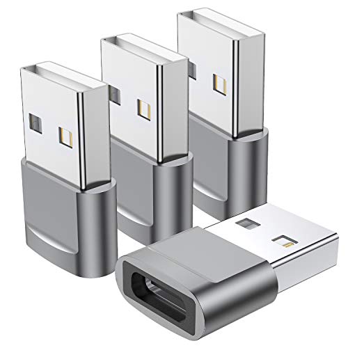 USB C Female to USB Male Adapter 4-Pack
