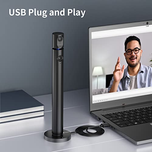 Halo Streaming Dual Webcam, Professional USB Web Camera 1080P with Microphone, 90 View Computer Camera, Plug & Play, Compatible with Windows/Mac, for Skype/TikTok/YouTube/Yahoo Messenger