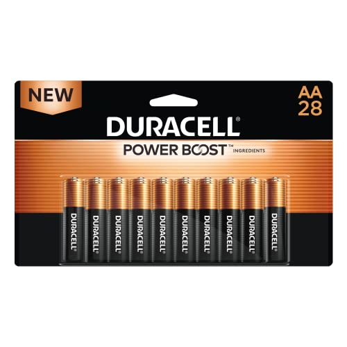 Coppertop AA Batteries with Power Boost, 28 Count Pack Double A Battery with Long-lasting Power, Alkaline AA Battery for Household and Office Devices (Packaging May Vary)