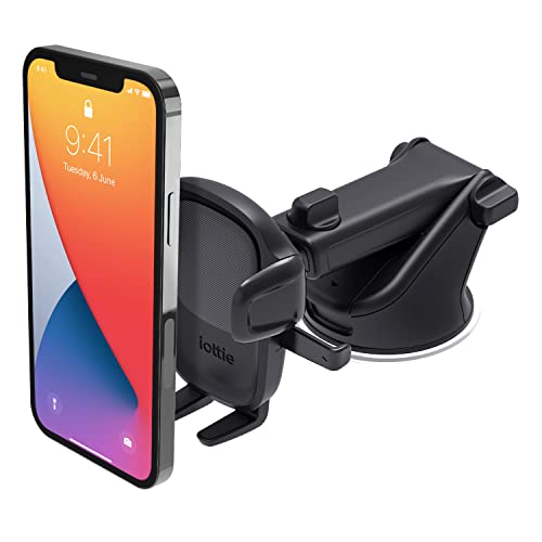 Easy One Touch 5 Dashboard & Windshield Universal Car Mount Phone Holder Desk Stand for -iPhone, Samsung, Moto, Huawei, Nokia, LG, Smartphones