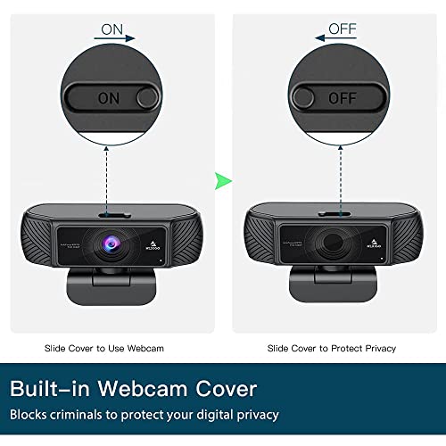 60FPS 1080P Webcam Kits, N680P FHD USB Web Camera with Software Control and Privacy Cover, Upgraded Video Conference Lighting, Extendable Tripod Stand, for Zoom/Skype/Teams