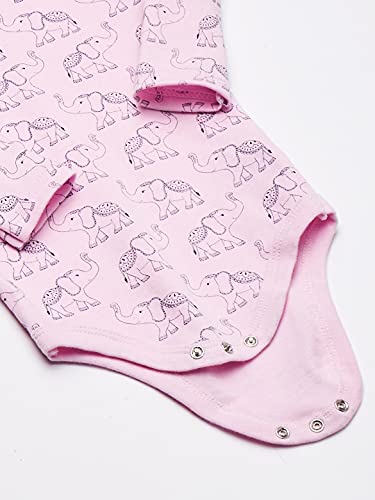Uni   Cotton Long-Sleeve Bodysuits Boho Elephant, 0-3 Months
