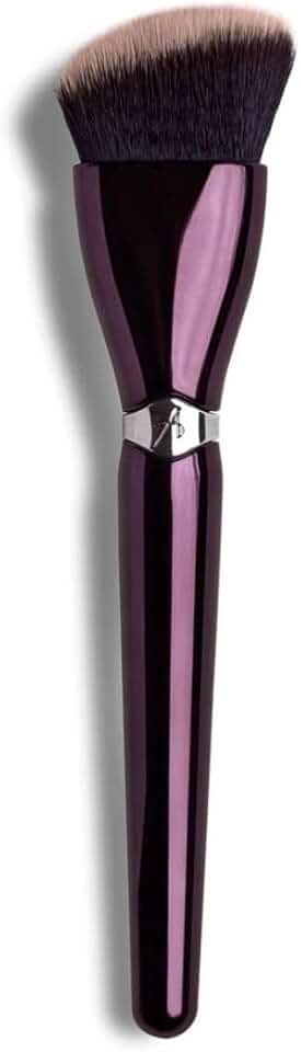 Angled Cream Blush Brush with Synthetic Fibers