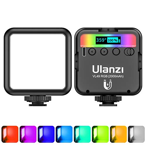 VL49 RGB LED Camera Light with 3 Cold Shoes