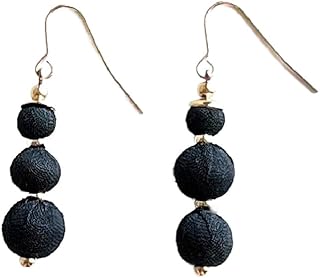 Handmade Beaded Hoop and Drop Earrings