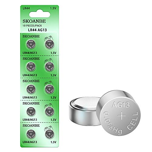 10 Pack AG13 LR44 1.5V Button Coin Cell Batteries