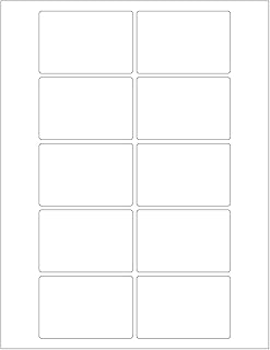 Printable 2x3 Inch Office Labels, 25 Sheets, White