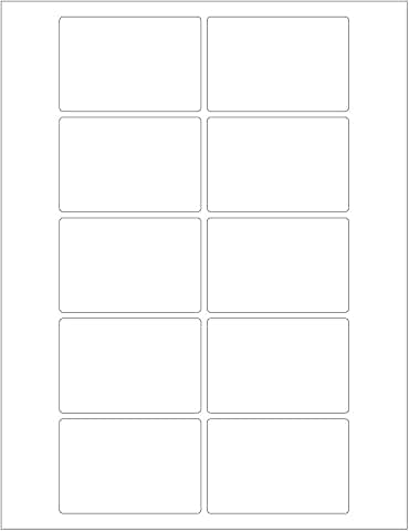 Printable 2x3 Inch Office Labels, 25 Sheets, White