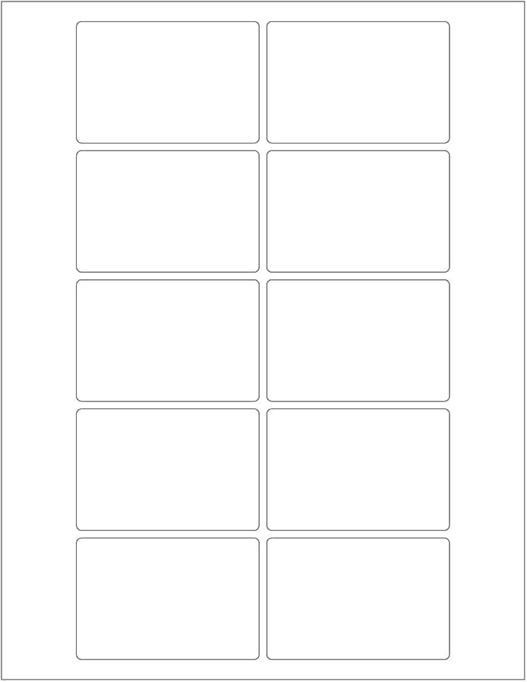 Printable 2x3 Inch Office Labels, 25 Sheets, White