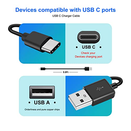 Bluetooth Speakers Charger USB C Fast Wall Charger Charging Cable Cord for Sony SRS-WS1 SRS-NS7 SRS-NB10 SRS-XB13 SRS-XB23 SRS-XB33 SRS-XB43 WI-C100 WH-1000XM5, Bose SoundLink Flex Speaker