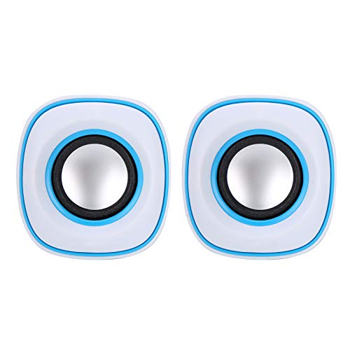 1 Pair USB Speaker, 3.5MM Audio Input Desktop Speakers, Portable Computer Speakers, Compatible with notebooks, desktops, laptops, PCs Computer Speaker