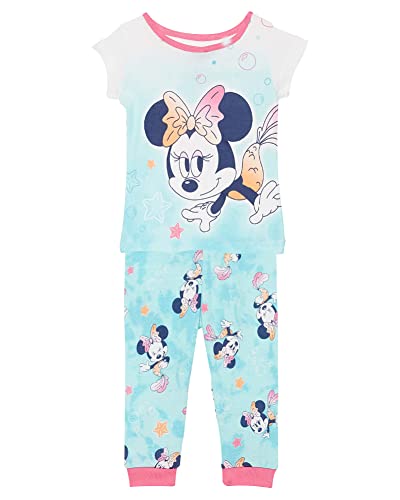 Girls Little Minnie and Mickey Seasonal Cotton Pajama Set, Mermaid, 2T