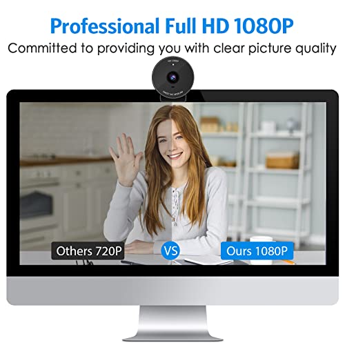 1080P Webcam - USB Webcam with Microphone & Electronic Privacy Mode, Noise-Canceling Mic, Auto Light Correction, C950 Ultra Compact FHD Web Cam w/ 70View for Meeting/Online Classes/Zoom/YouTube