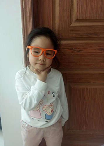 Kids Clear Lens Colored Glasses Protect Child's Eyes from UVB UVA (Blue Light, PC Lens)