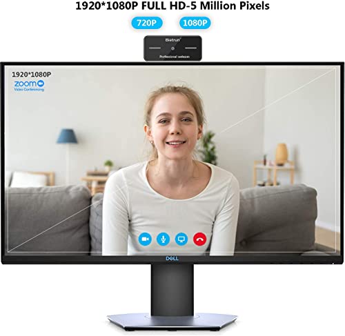 1080p Webcam With MicrophonePrivacy Cover, UHD Desktop Streaming Webcam,30fps,145Wide Angle,2 Megapixel,USB Computer Web Camera for PC/Laptop/Desktop/Mac, Skype, Video Call, Meeting, Zoom(PlugPlay)