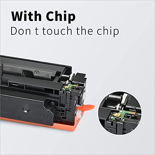 (215A With CHIP) Compatible Toner Cartridge Replacement for HP 215A W2310A W2311A W2312A W2313A For Color Pro MFP M182nw M183fw M182 M183 M155 Printer Ink (Black, Cyan, Magenta, Yellow,4-Pack)