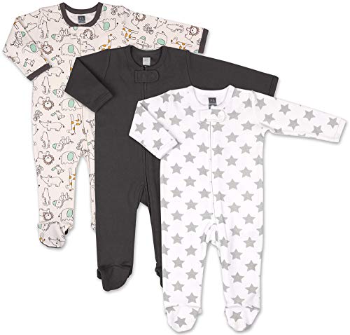 Safari 3 Pack Sleeper Set for Baby Boys  3M  Black