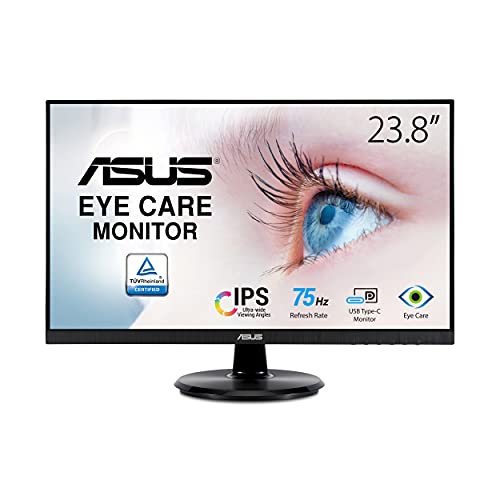 23.8 1080P Monitor (VA24DCP) - Full HD, IPS, 75Hz, USB-C 65W Power Delivery, Speakers, Adaptive-Sync/FreeSync, Low Blue Light, Flicker Free, VESA Mountable, Frameless, HDMI