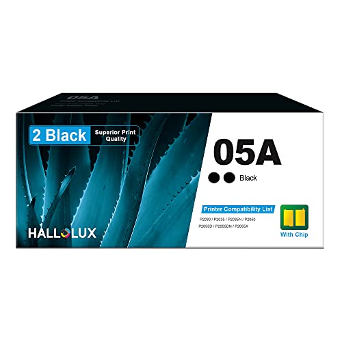 05A CE505A Toner Cartridge Work with HP Laserjet P2035 P2055DN P2035N P2030 P2055D P2050 P2055X Printer (2 Black)