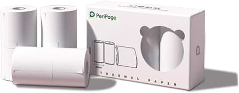 Mini Thermal Sticker Paper, Waterproof, Oilproof, 3 Rolls