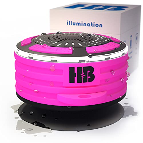 Bluetooth Shower Speaker Illumination 2.0 - Waterproof Bluetooth Speaker - IPX7 Waterproof, Shockproof, Dustproof with LED Lights - Bluetooth 4.0 Pairs with Phones, Tablets, Computer and Radio.