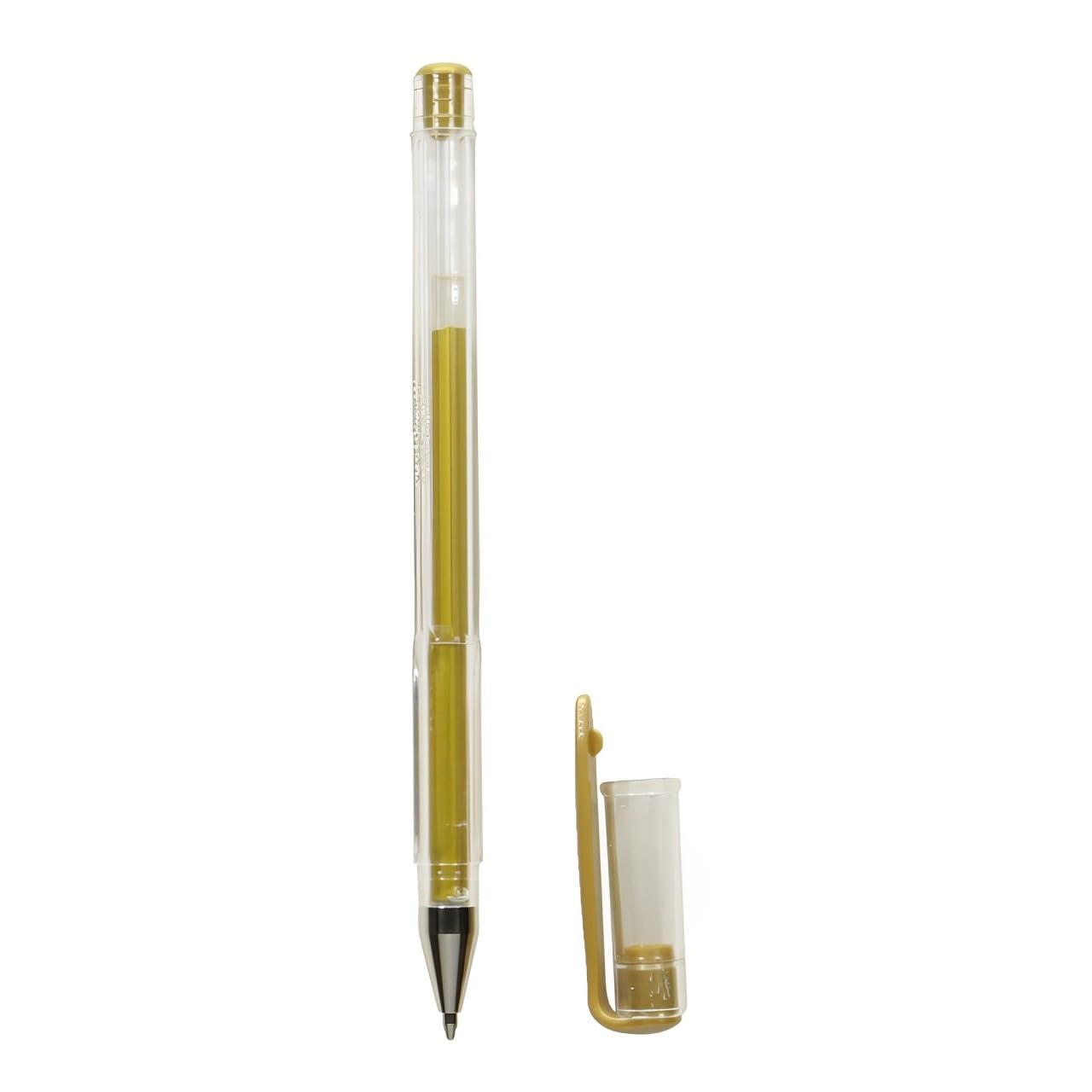 Pack of 10 gold ink gel pens, 0.8mm medium point
