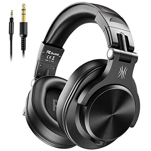 A70 Bluetooth Over Ear Headphones, Wireless Headphones with 72H Playtime, Shareport, Foldable, 3.5mm/6.35mm Stereo Jack for Guitar Amp Computer PC Tablet Home Office Travel