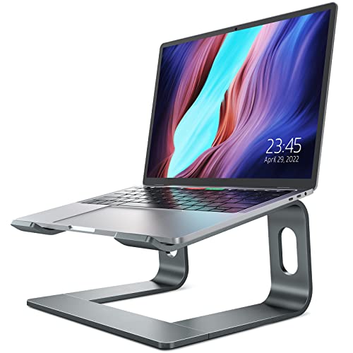 Laptop Stand, Ergonomic Aluminum Laptop Computer Stand, Detachable Laptop Riser Notebook Holder Stand Compatible with MacBook Air Pro, Dell XPS, HP, Lenovo More 10-15.6 Laptops