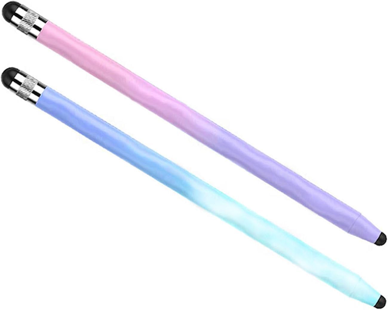 Set of two colorful stylus pens for touch screens