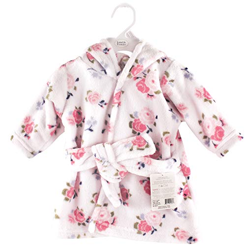 Uni  Baby Plush Bathrobe, Floral, 0-9M