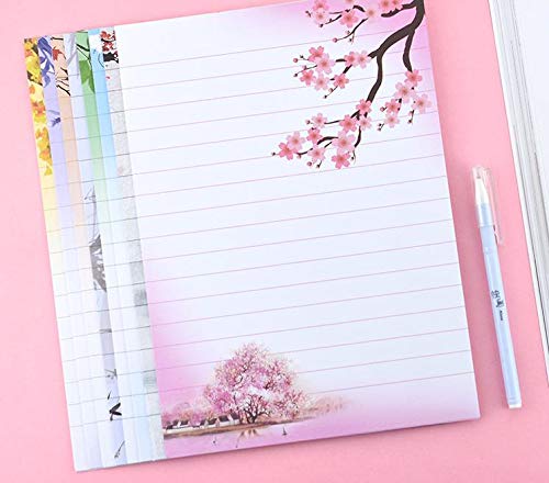 Vintage 40 Lined Writing Stationery Letter Set with 8 Styles