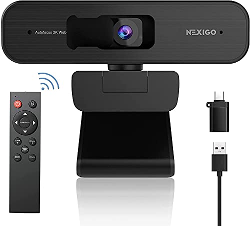 Zoom , N940P 2K Zoomable Webcam with Remote and Software Controls | Sony Starvis Sensor | 1080P@ 60FPS | 3X Zoom in | Dual Stereo Microphone, for Zoom/Skype/Teams/Webex (Black)