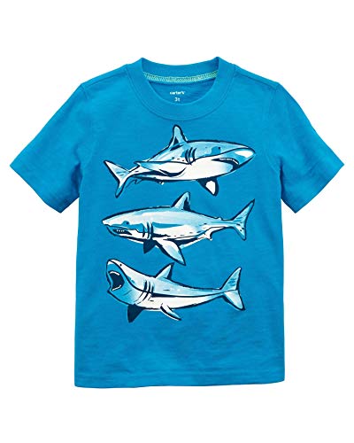 Carter s Baby Boys  Shark Jersey Tee, 3 Months Blue