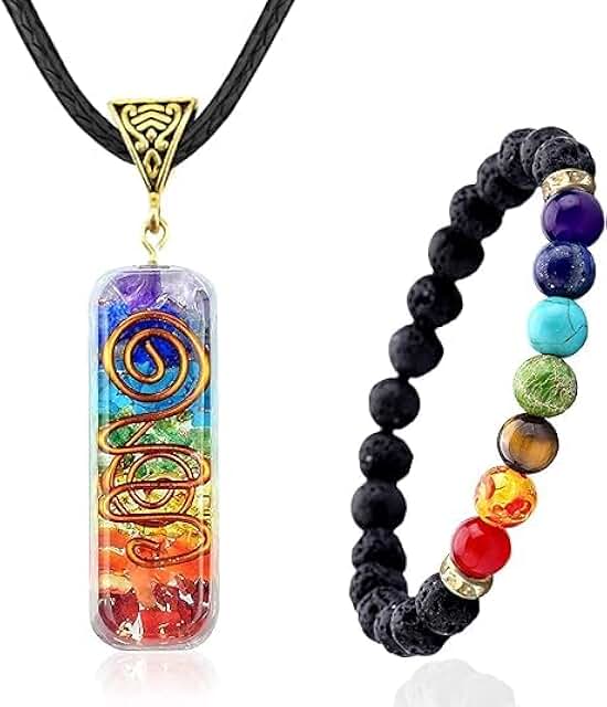 Chakra Necklace and Bracelet Set for Healing