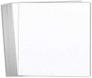 White Linen 12x12 Heavyweight Cardstock, 25 Sheets