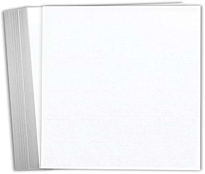 White Linen 12x12 Heavyweight Cardstock, 25 Sheets