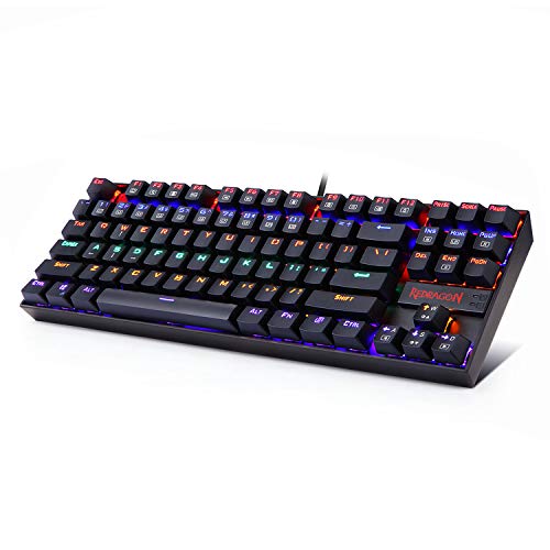 K552 Mechanical RGB Gaming Keyboard with Red Switches, 87 Keys, Black